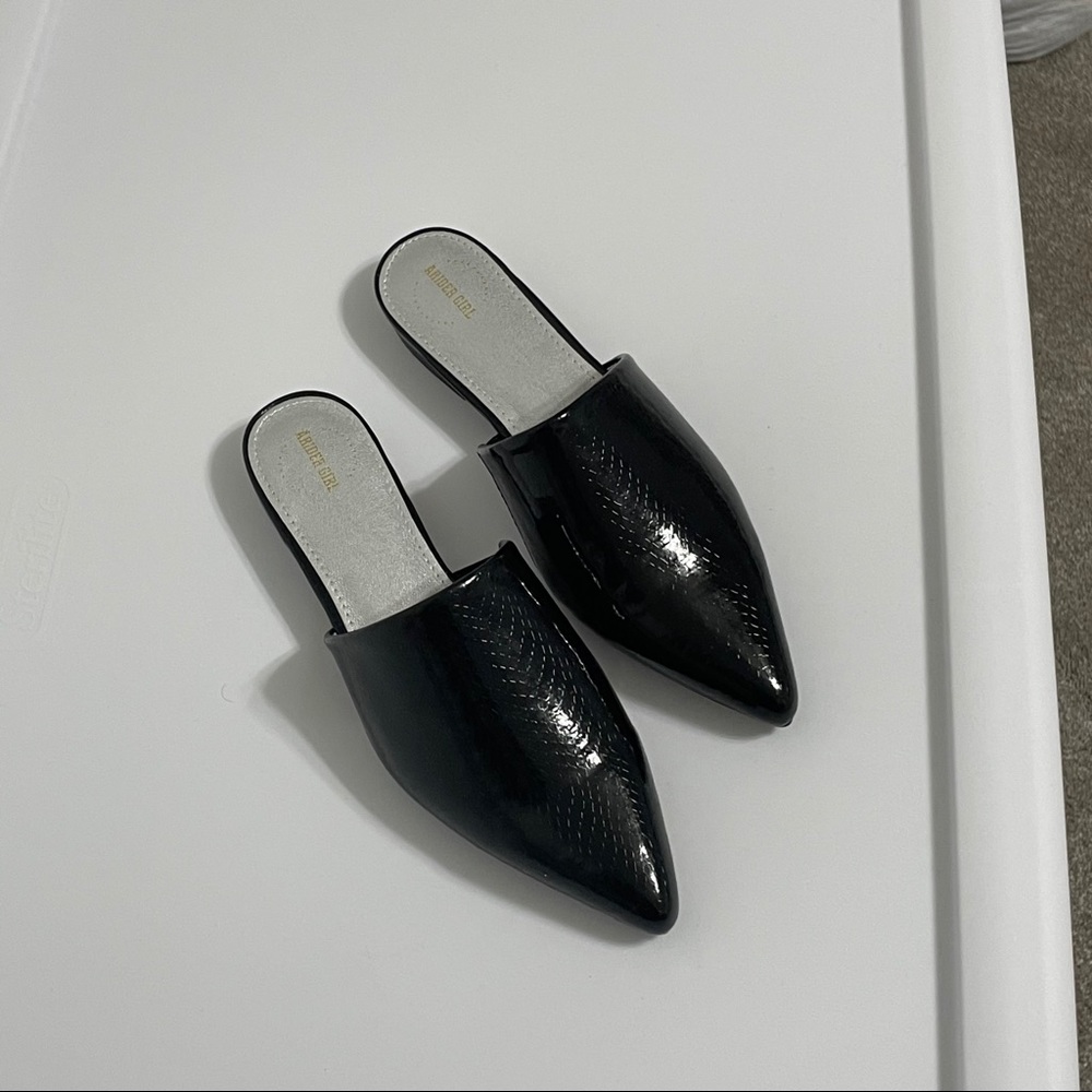 A Rider Girl Slip On Mules - 6.5 Black - Picture 2 of 4